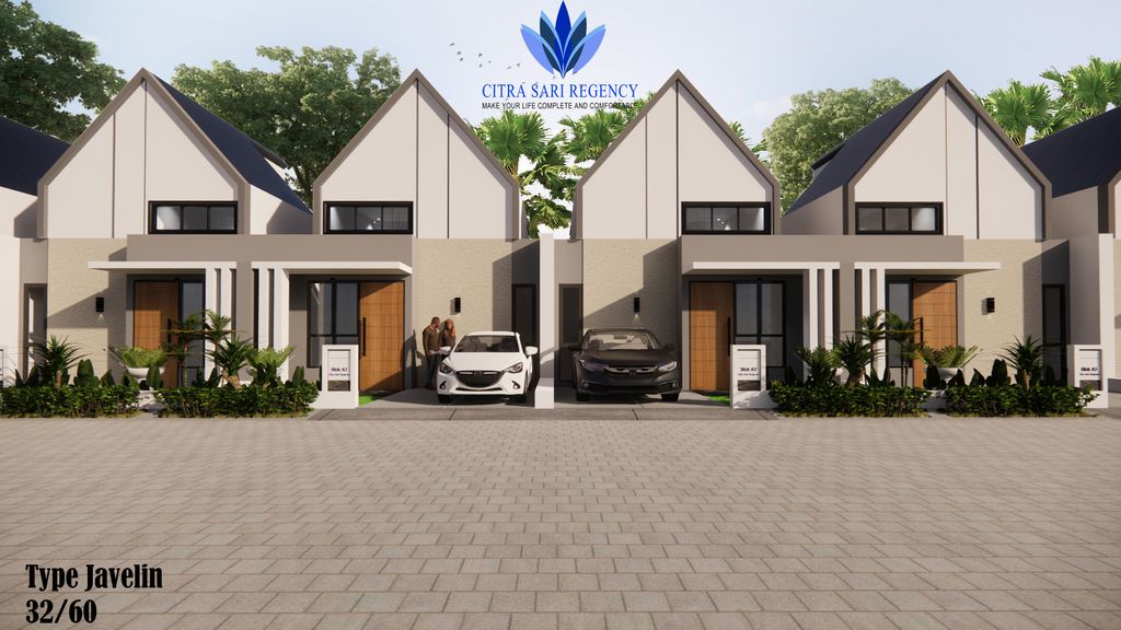 foto tampak rumah tipe Javelin perumahan Citra Sari Regency