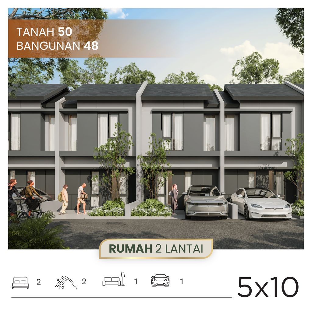 foto tampak rumah tipe RUMAH 5X10 LT2 perumahan PARK SUNRISE