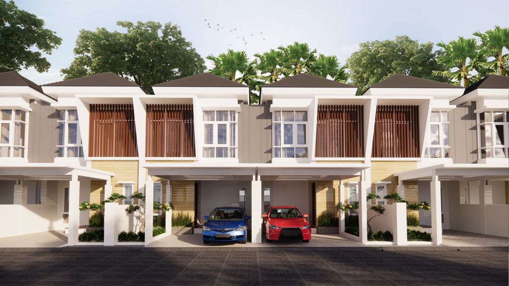 foto tampak rumah tipe Amarilis Gold perumahan Citra Sari Regency