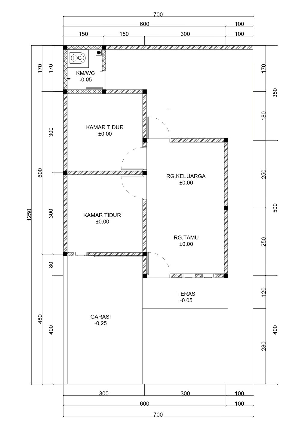 foto denah rumah tipe 36 perumahan DANAPATI RESIDENCE