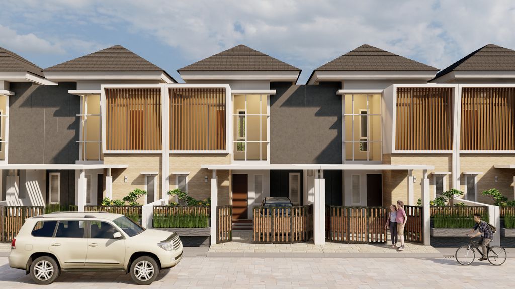 foto tampak rumah tipe Amarilis Luxury perumahan Citra Sari Regency