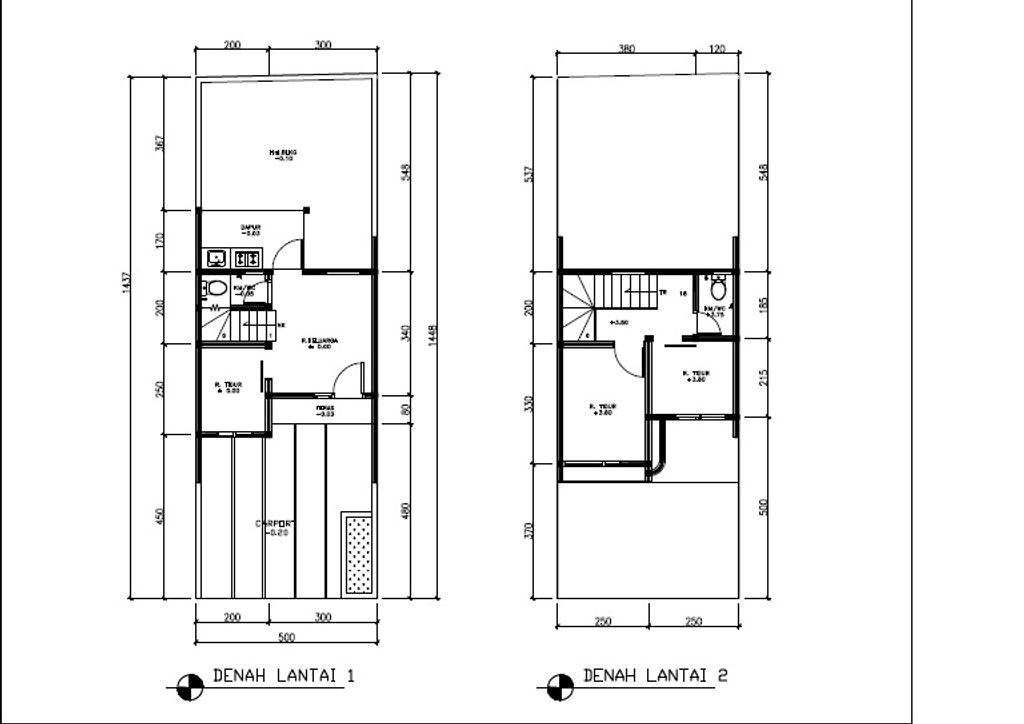 foto denah rumah tipe 43 Compact (3 kamar) (552) perumahan Cluster Beverly