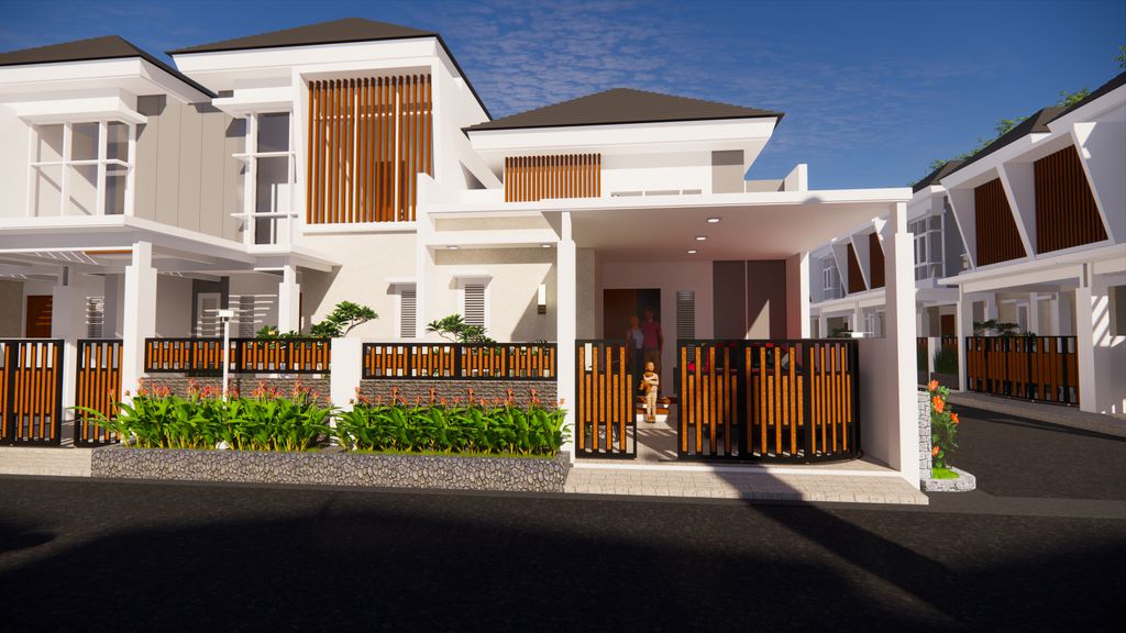 foto tampak rumah tipe Amarilis Mega perumahan Citra Sari Regency