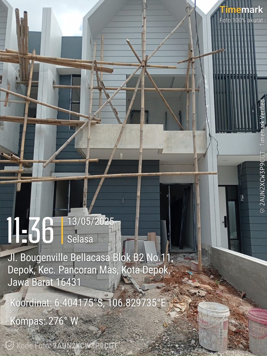 foto tampak rumah tipe 77 perumahan Bella Casa Residence