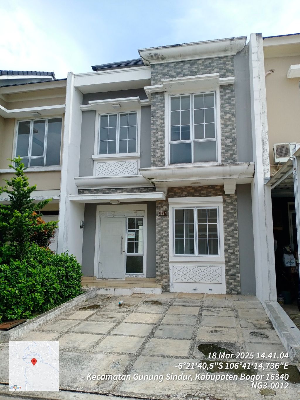 foto tampak rumah tipe NG3-0012 perumahan SERPONG NATURA CITY