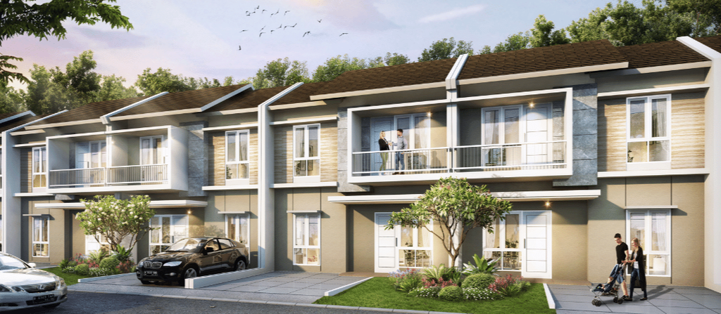 foto tampak rumah tipe SKYE perumahan PARADISE SERPONG CITY 2