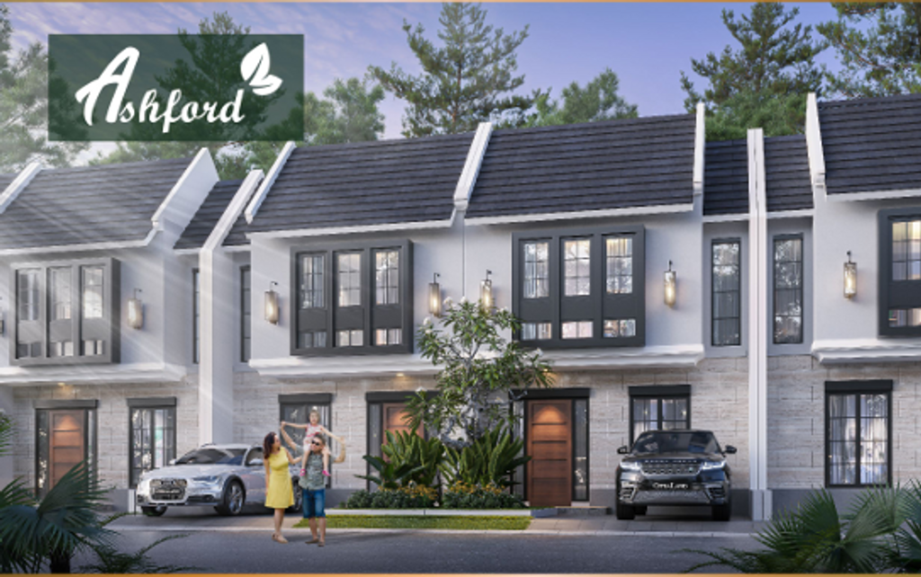 foto tampak rumah tipe Ashford 1 perumahan CitraLand Kota Deli Megapolitan Tanjung Morawa