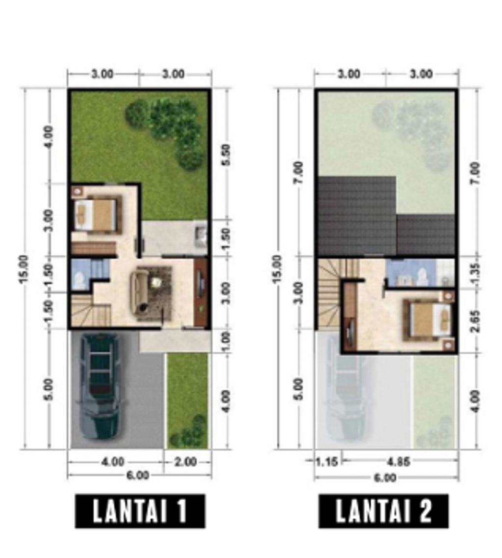 foto denah rumah tipe Ashford 1 perumahan CitraLand Kota Deli Megapolitan Tanjung Morawa
