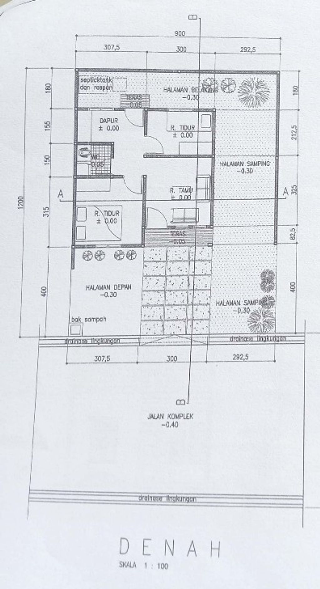 foto denah rumah tipe SUBSIDI 36 perumahan ROYAL PALI RESIDENCE