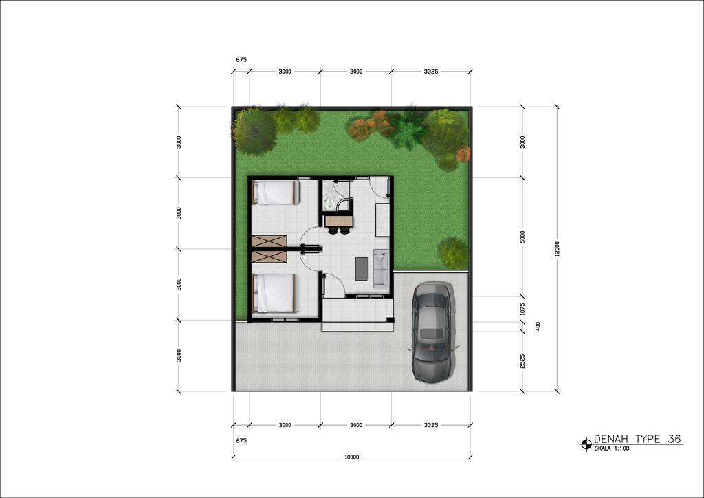 foto denah rumah tipe 36 perumahan PERUMAHAN JUARA RESIDENCE