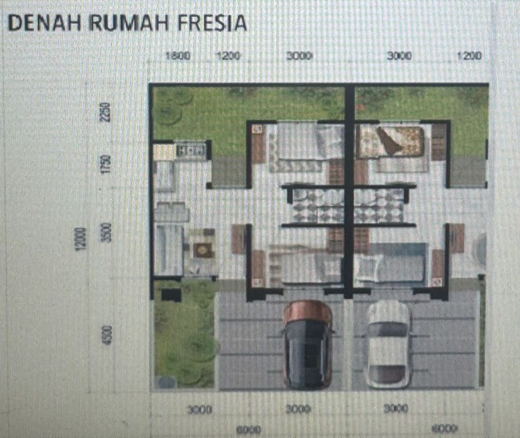 foto denah rumah tipe FRESIA IRR perumahan CITRA RAYA - CLUSTER LUGANO ZA & ZB