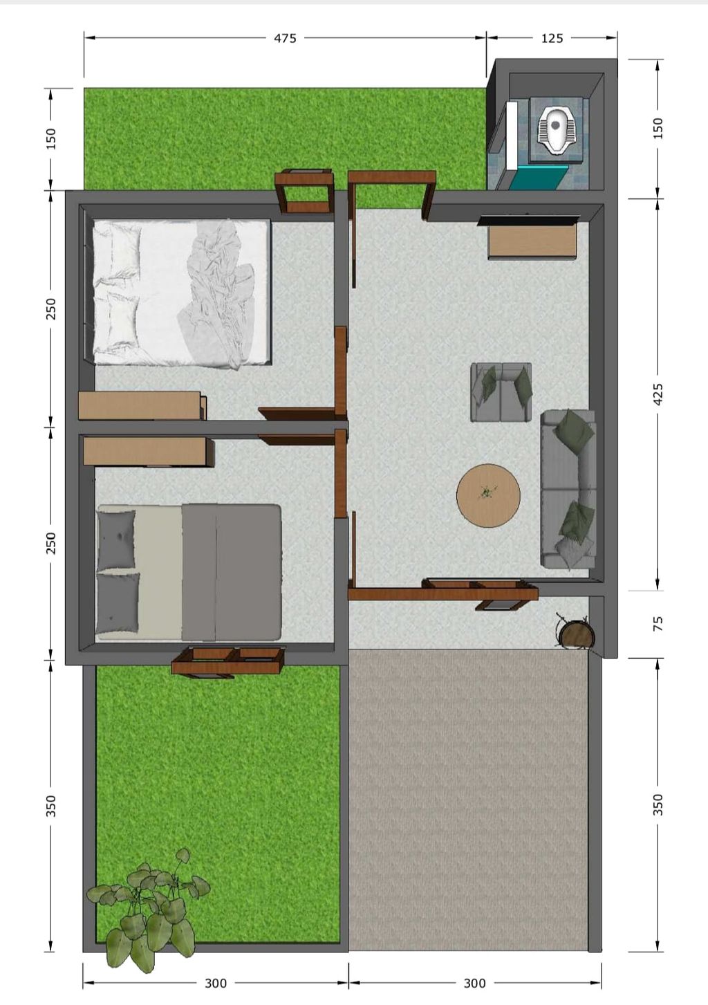 foto denah rumah tipe 32 perumahan GRIYA MANDIRA VILLAGE 4