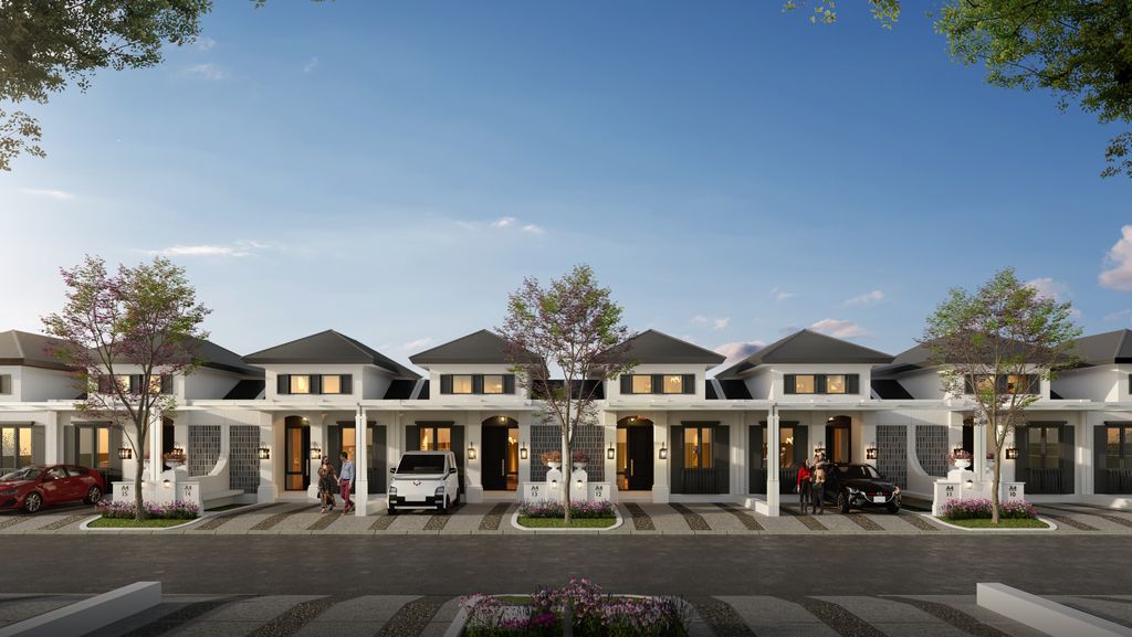 foto tampak rumah tipe Derora 37 perumahan METLAND CIKARANG