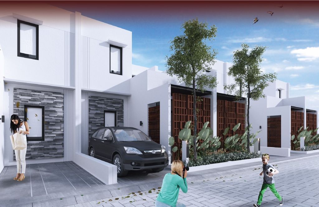 foto tampak rumah tipe LUMINOR L perumahan Cluster Agung Indah 2