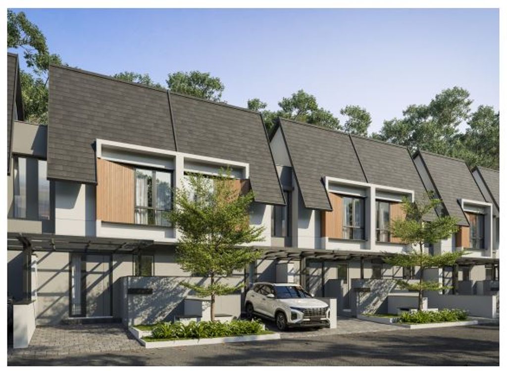 foto tampak rumah tipe META STANDART (Lt. 60, Lb. 58) perumahan HARVEST LINK