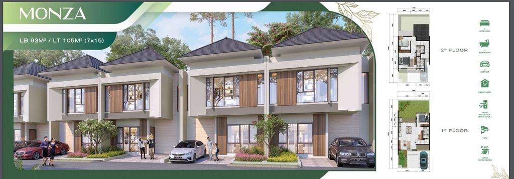 foto denah rumah tipe MONZA SUDUT - SUDUT perumahan CITRA RAYA -CLUSTER LAUSANNE PARK