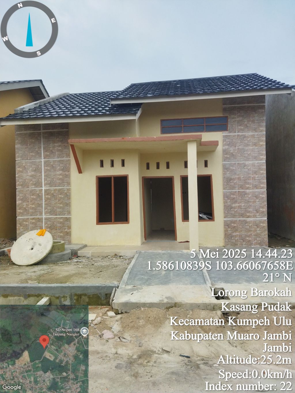 foto tampak rumah tipe 36/110 perumahan PUTRA MANDIRI ASRI
