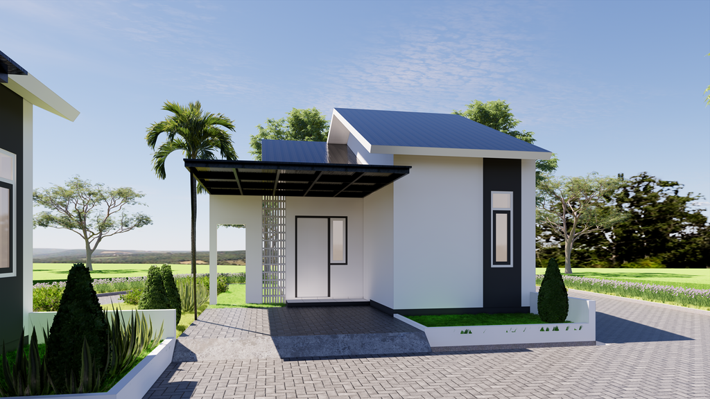 foto tampak rumah tipe 36 perumahan SINTARO LAND