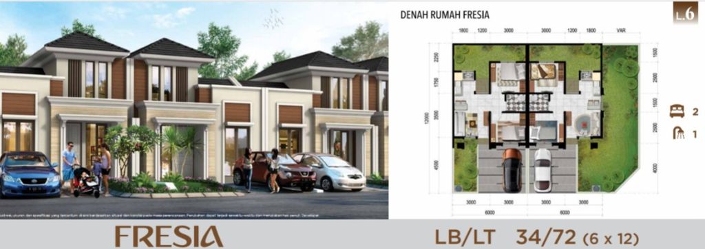 foto tampak rumah tipe FRESIA SDT perumahan CITRA RAYA - CLUSTER LUGANO ZA & ZB