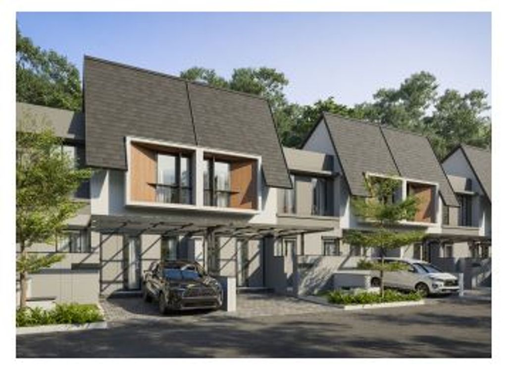 foto tampak rumah tipe FOSA DELUXE (Lt 90 , Lb 92) perumahan HARVEST LINK