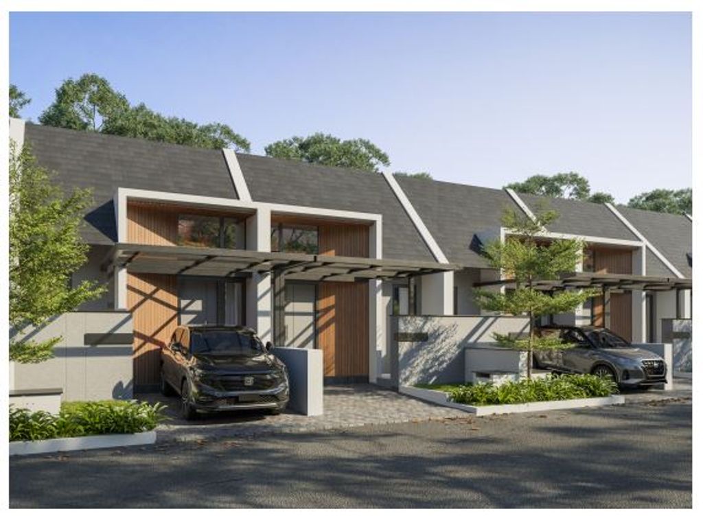 foto tampak rumah tipe TESA (LT. 60, Lb. 45) perumahan HARVEST LINK