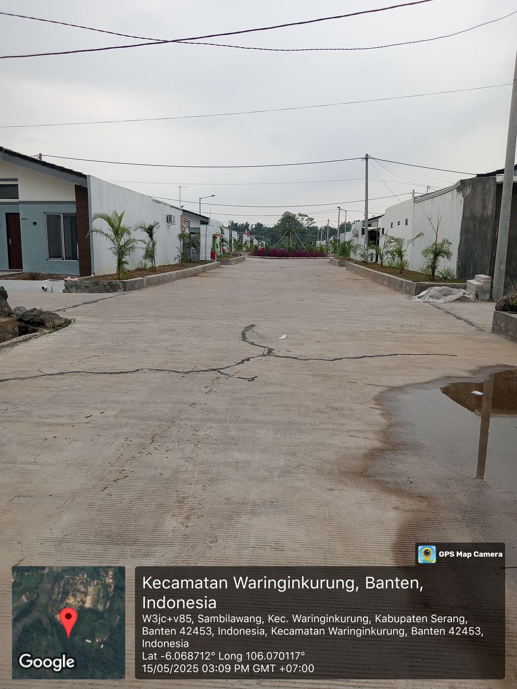 foto posisi tengah perumahan Puri Sava Waringinkurung Tahap 3