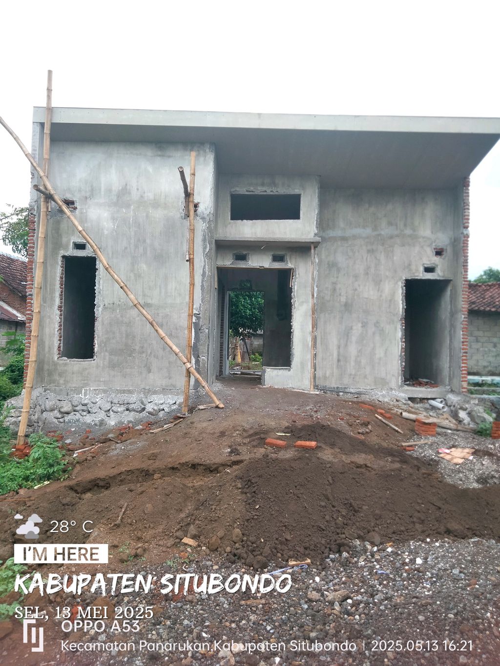 foto tampak rumah tipe 36/70 perumahan Griya Pesona