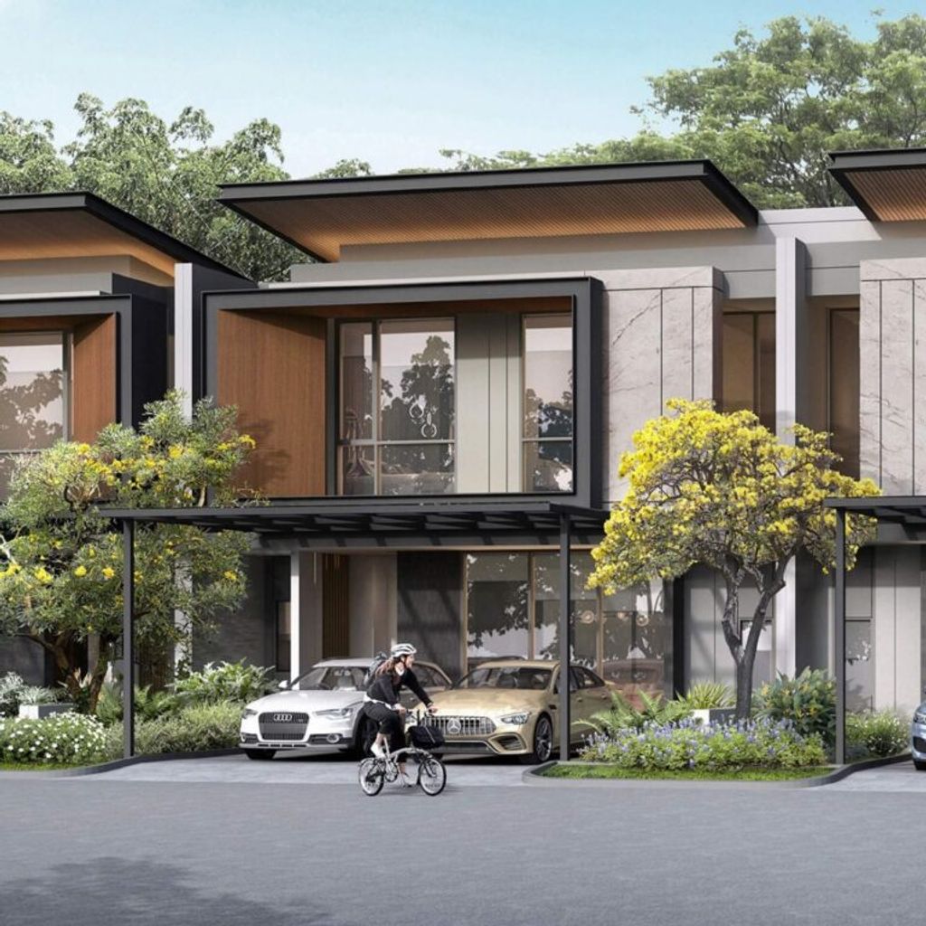 foto tampak rumah tipe Stella Deluxe F perumahan CITRALAND THE GREENLAKE SURABAYA