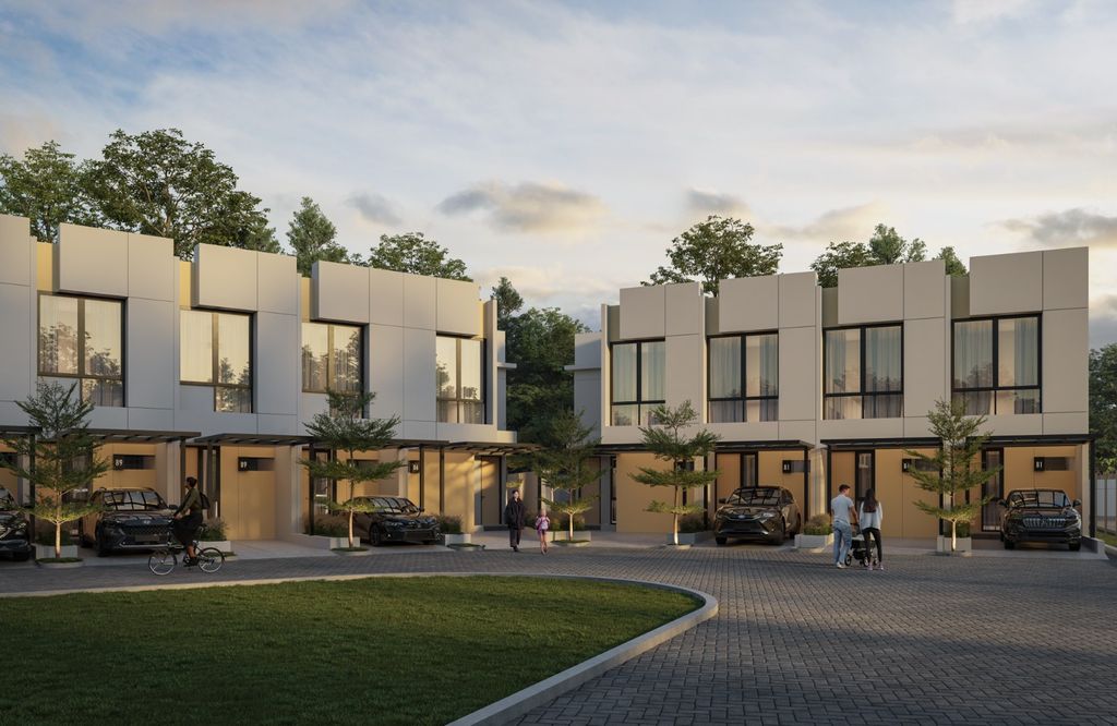 foto tampak rumah tipe Lyve 42/40 perumahan The Araya