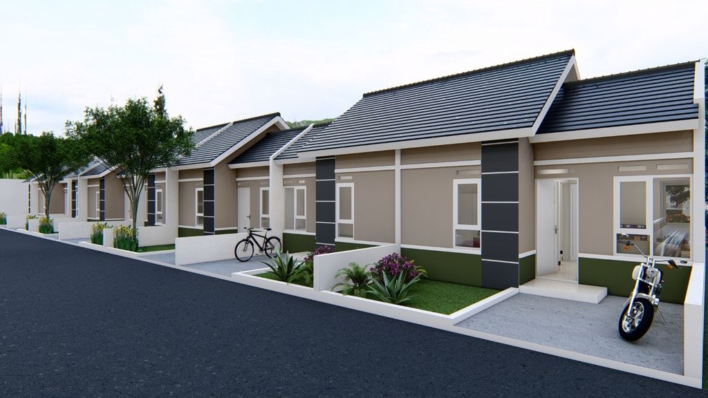 foto tampak rumah tipe 27/60 perumahan GREEN SAPPHIRE RESIDENCE