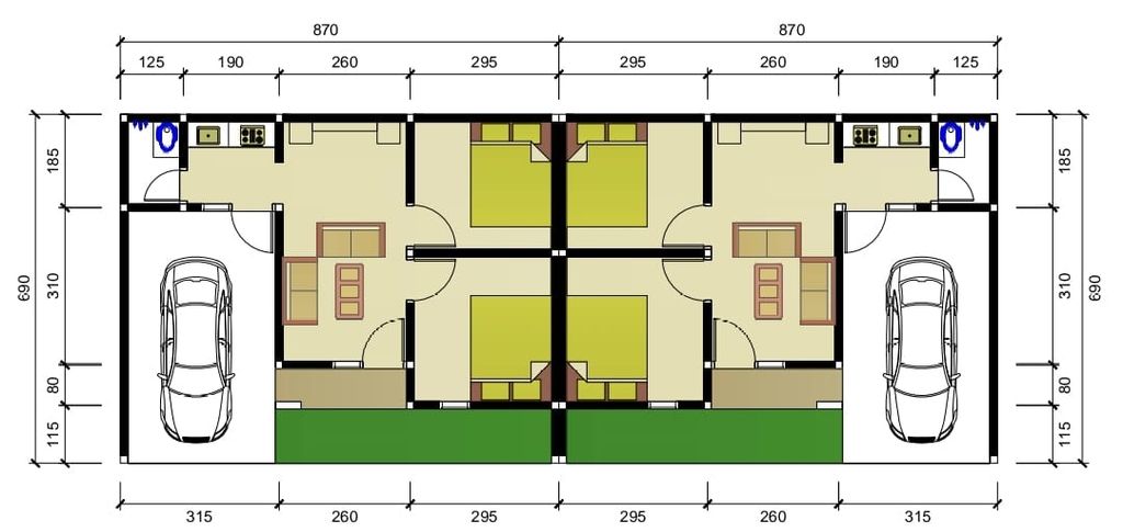 foto denah rumah tipe SUBSIDI perumahan GRAND SERAYU RESIDENCE