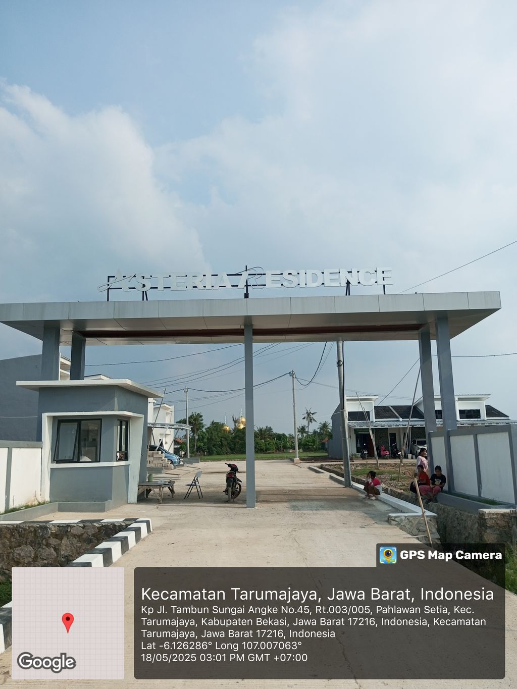 foto gerbang perumahan Asteria Residence