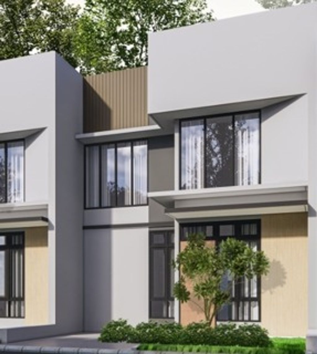 foto tampak rumah tipe Mezzanine perumahan HARMONY RESIDENCE 3 TAHAP 3
