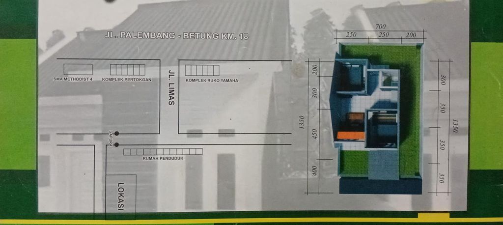 foto denah rumah tipe 36 perumahan Dewi Fortuna Residence
