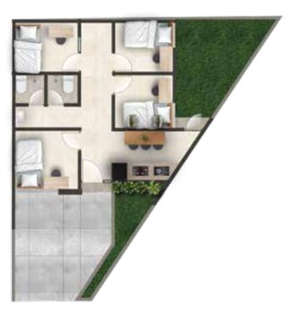 foto denah rumah tipe LYVE 50/84 perumahan The Araya