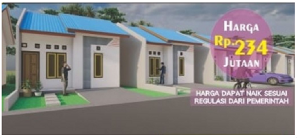 foto tampak rumah tipe harga baru 240 perumahan HARMONY RESIDENCE
