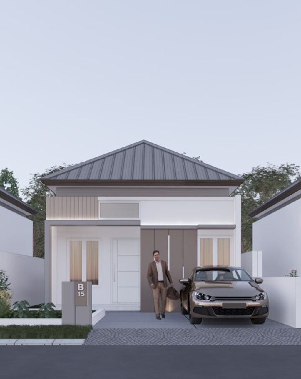 foto tampak rumah tipe 36 ( 2025 ) perumahan HIMPANGLIMA ARWANA