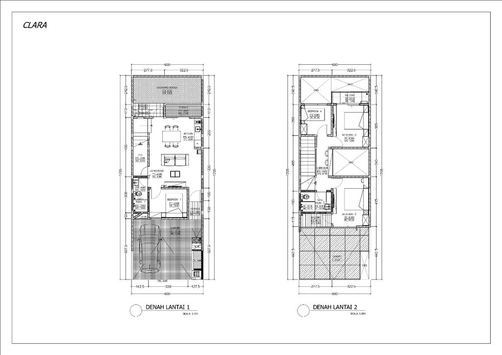 foto denah rumah tipe CLARA perumahan GRAND SHARON RESIDENCE BARU