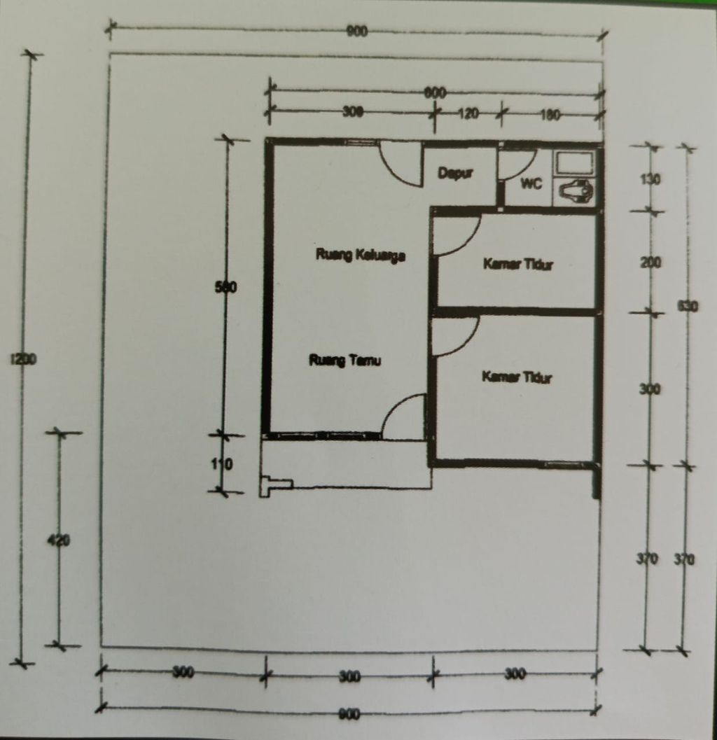 foto denah rumah tipe 36 Subsidi perumahan Bungo Cipta Graha 6