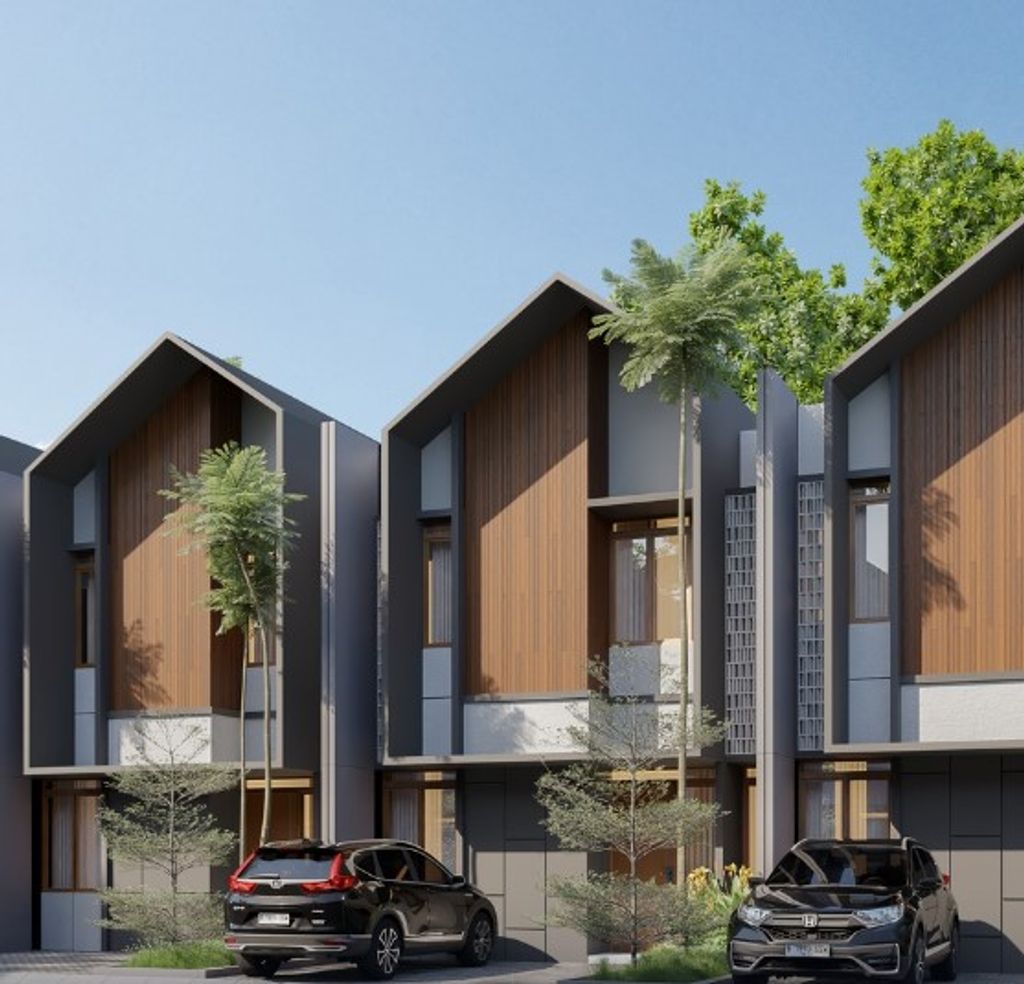 foto tampak rumah tipe SANMATA 58 perumahan PADASUKA REGENCY