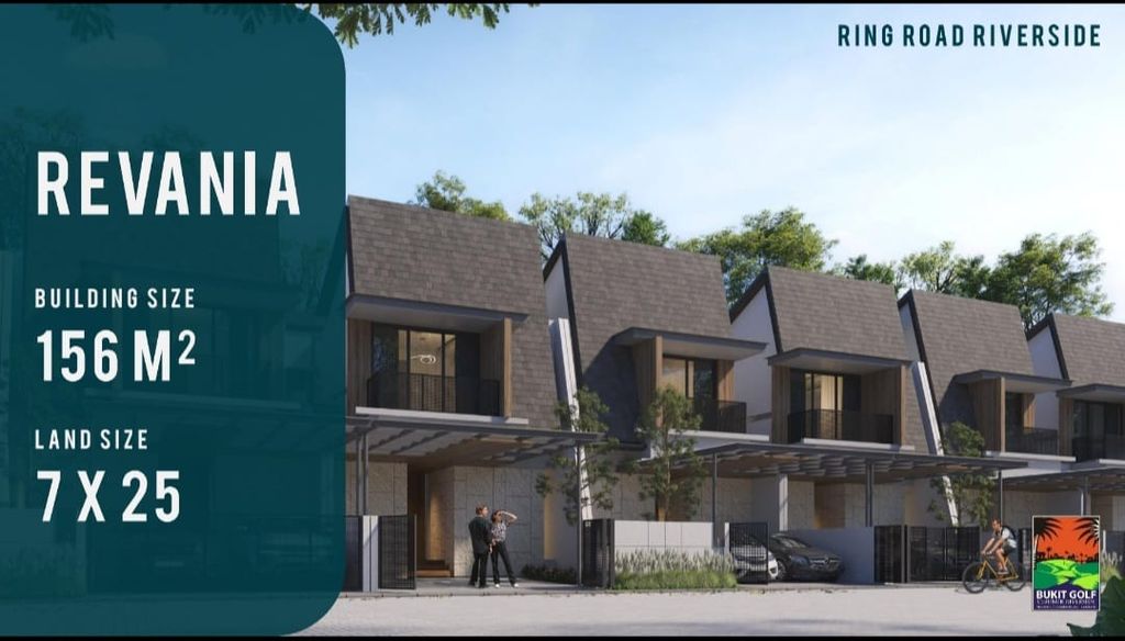 foto tampak rumah tipe Revania perumahan BUKIT GOLF CIBUBUR RIVERSIDE