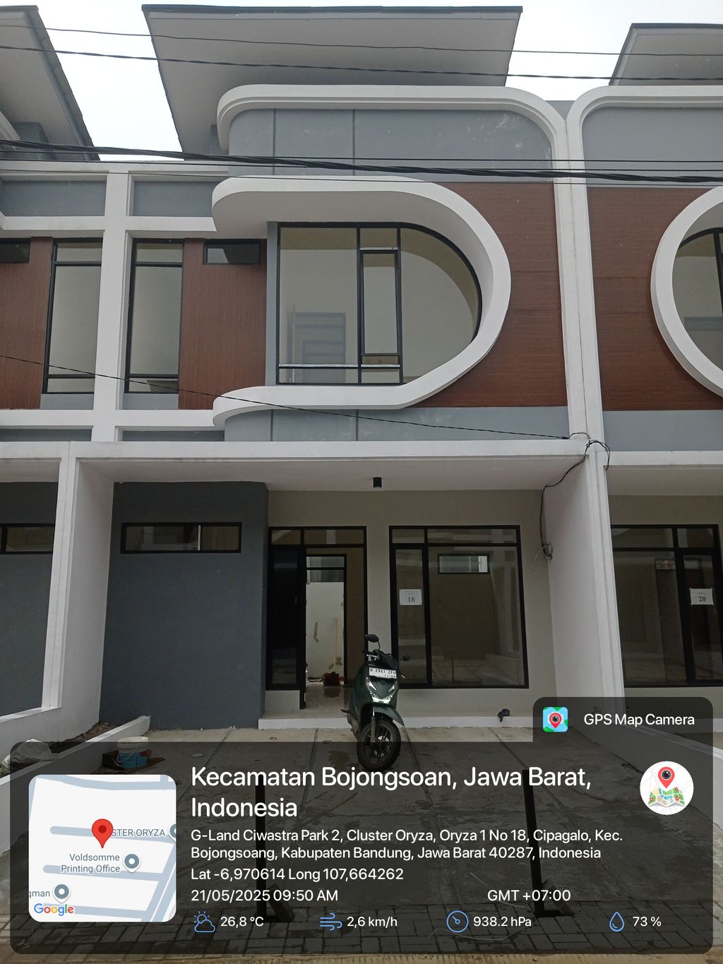 foto tampak rumah tipe 57 Compact High Ceiling (3KT) (601) perumahan G-Land Ciwastra Park 2