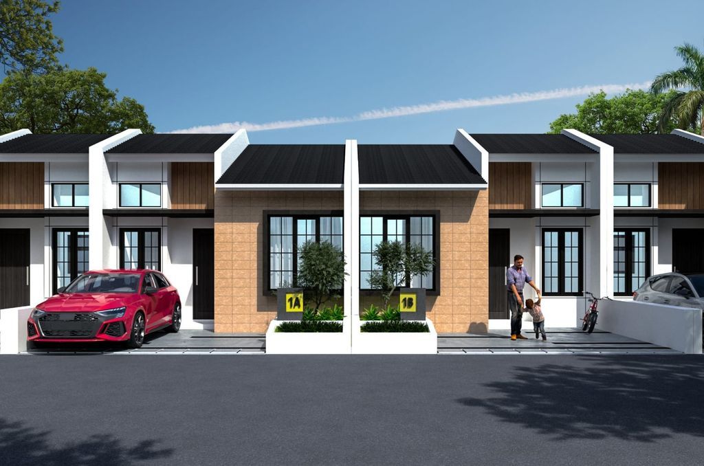 foto tampak rumah tipe 36/92 perumahan Grand Nadaa Residence