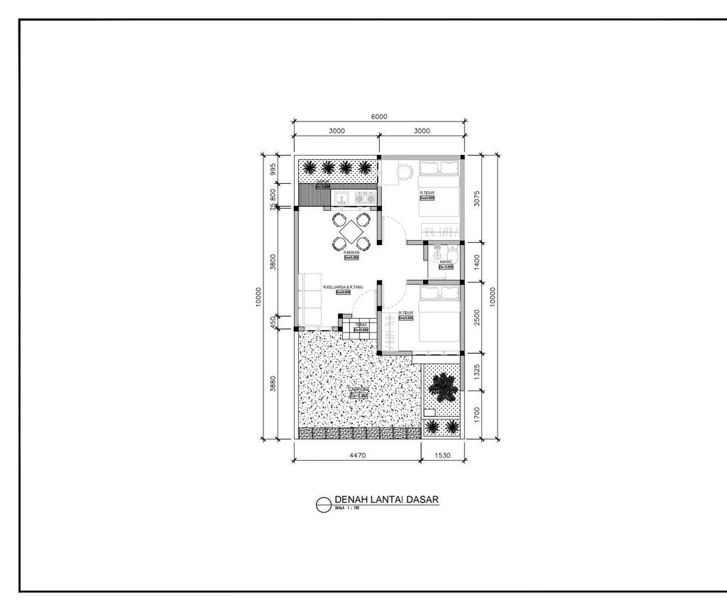 foto denah rumah tipe 36/65 perumahan Grand Nadaa Residence