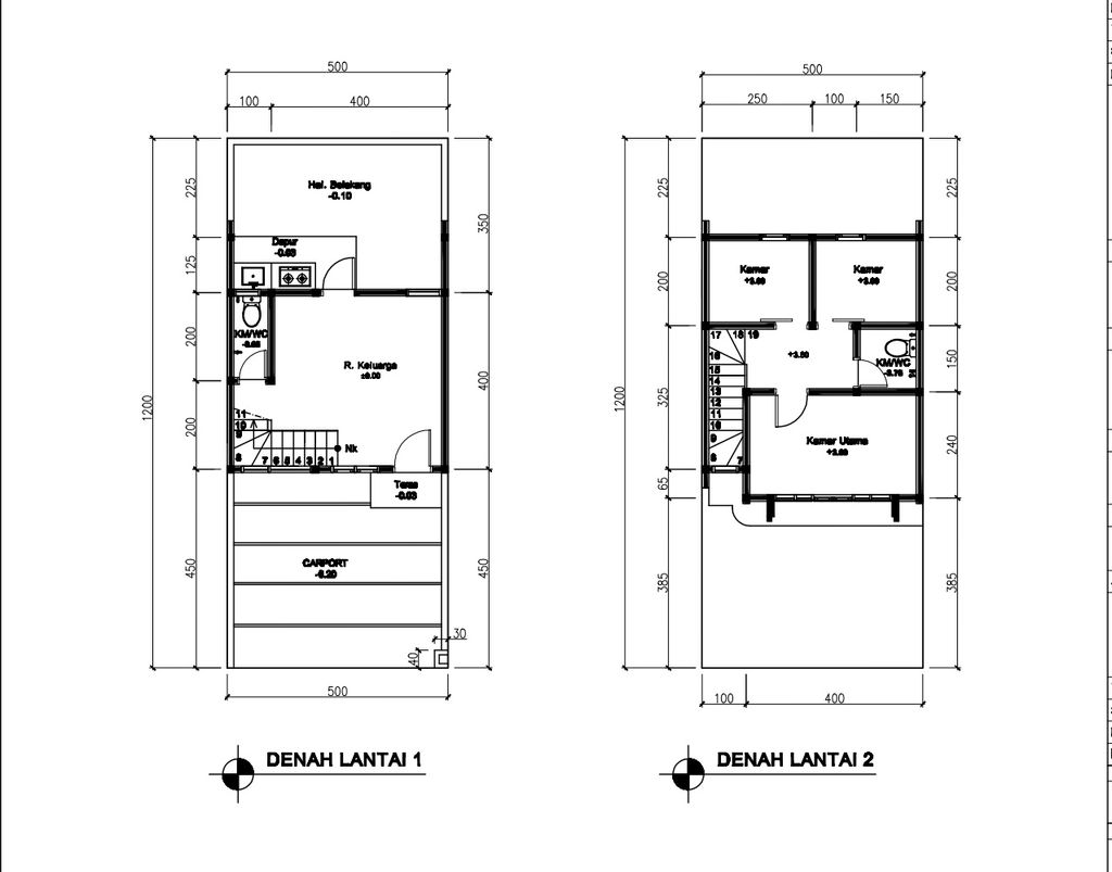 foto denah rumah tipe 50 Compact 3 Kamar HC (556) perumahan G-Land Ciwastra Park 2