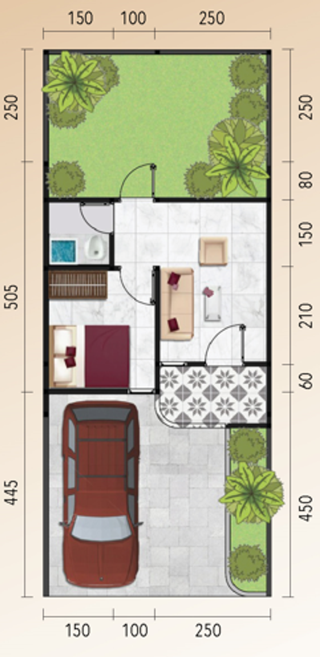 foto denah rumah tipe ZORA perumahan EMRAN RESIDENCE I