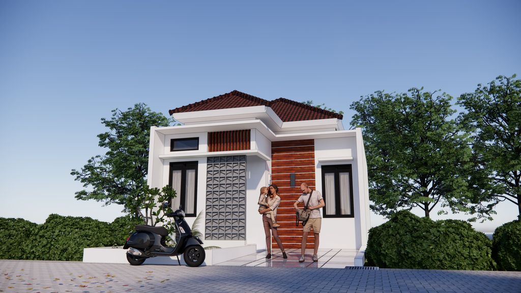 foto tampak rumah tipe A DEPAN perumahan DARUPONO RESIDENCE