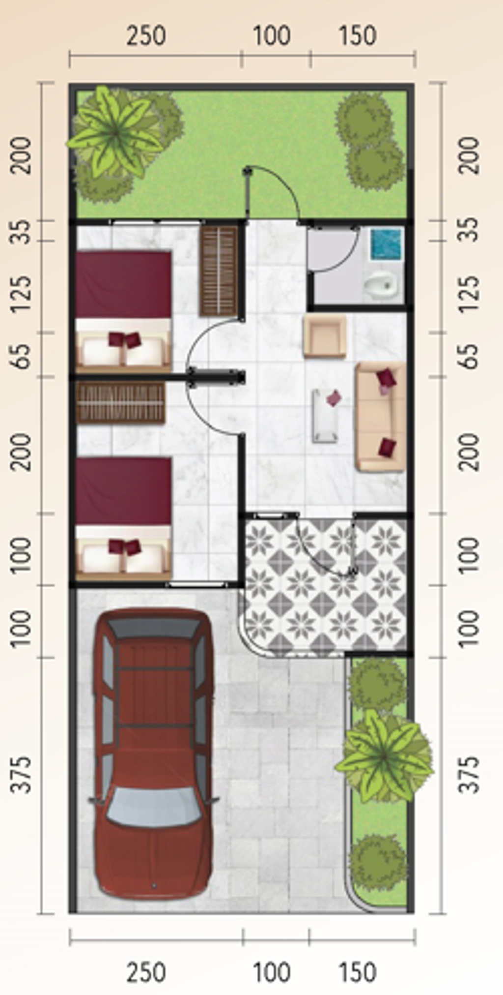 foto denah rumah tipe ZETTA perumahan EMRAN RESIDENCE I