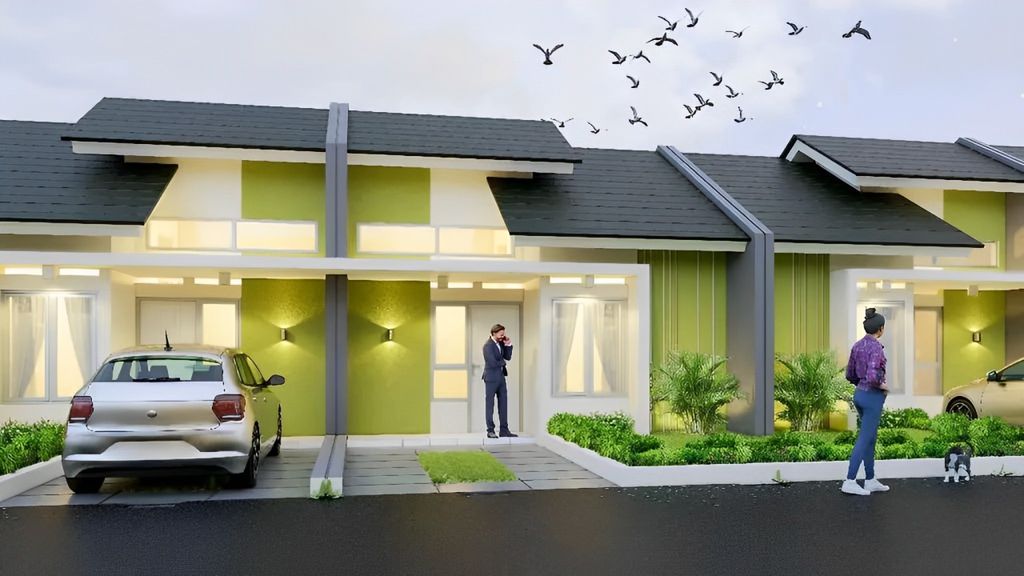 foto tampak rumah tipe 36/60 perumahan Grand Wangsa Indah