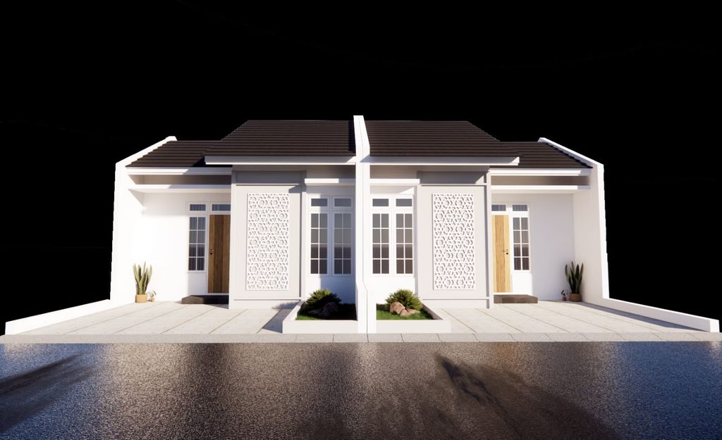 foto tampak rumah tipe 27 perumahan PAYON METESEH PERUMNAS PUCANG GADING TAHAP 5